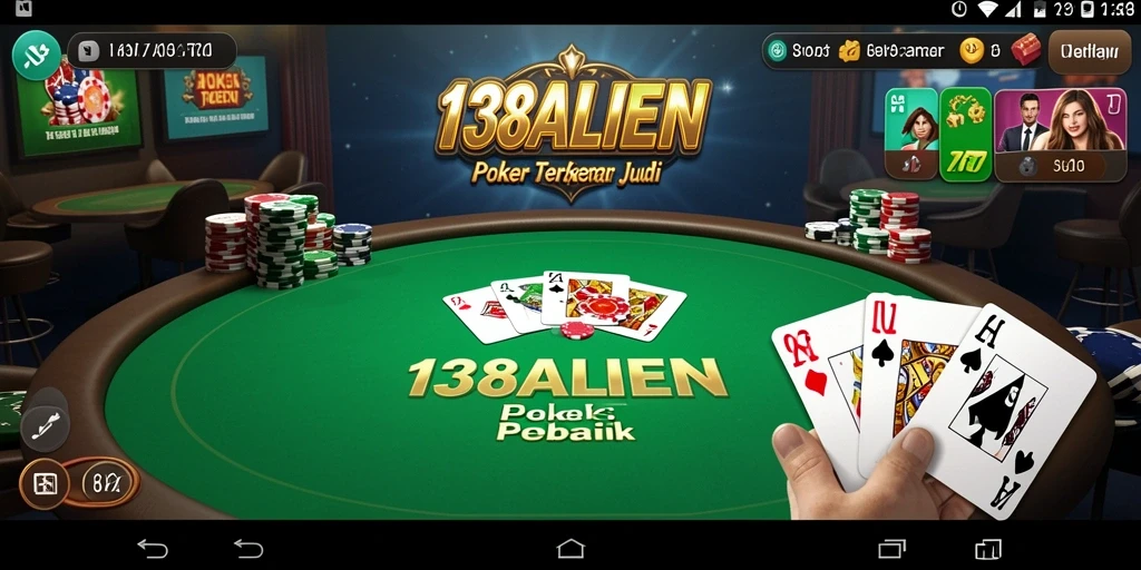 Tangkapan layar gameplay Poker di 138ALIEN yang menarik dan interaktif.