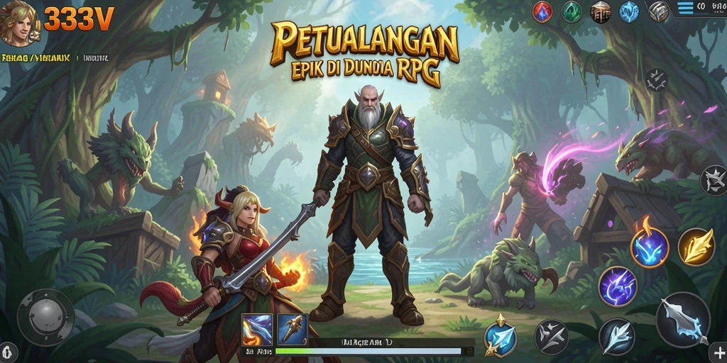 Tangkapan layar menampilkan aksi seru dalam pertarungan RPG.