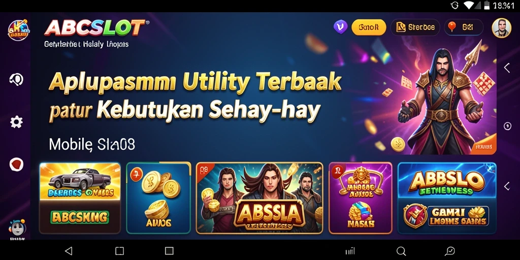 Tampilan antarmuka pengguna ABCSLOT yang intuitif dan menarik.