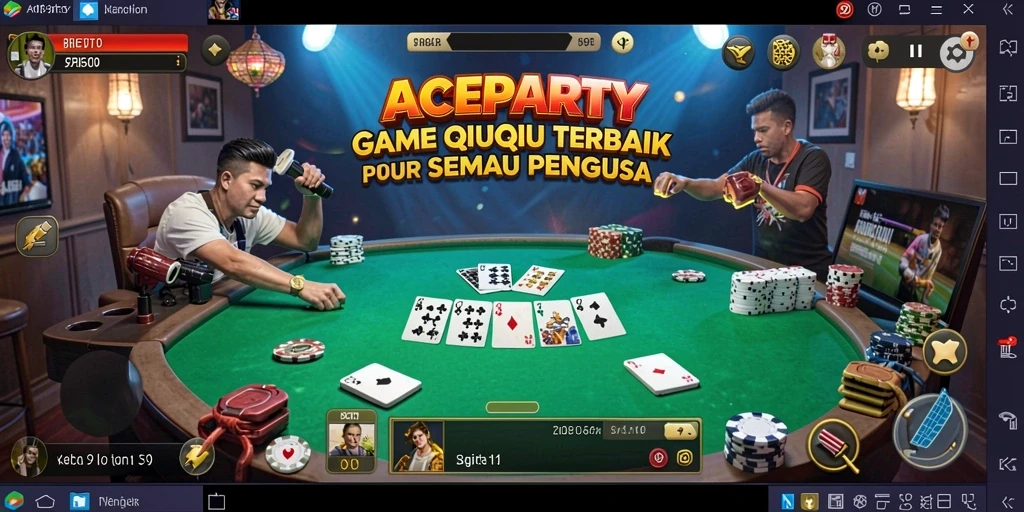 Tampilan gameplay dari ACEPARTY yang mendebarkan dan interaktif.