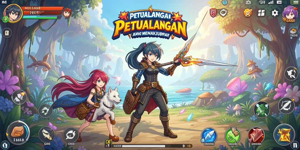 Screenshot G668 menampilkan pertarungan karakter anime yang seru.