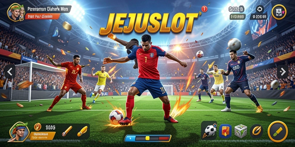Tampilan dinamis dari gameplay olahraga yang seru dan mengasyikkan.