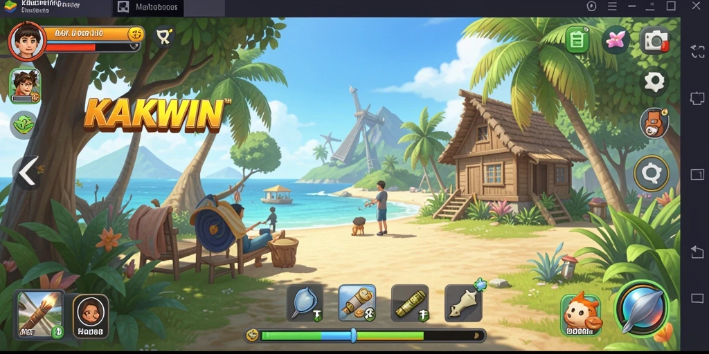 Tampilan gameplay KAKWIN yang ceria dan menghibur.