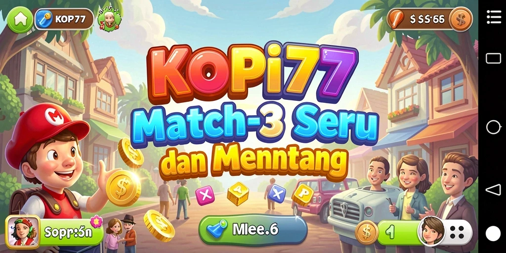 Gameplay menantang KOPI77 dengan kombinasi biji kopi.