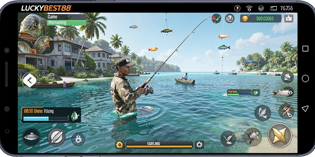 Tangkapan ikan besar di gameplay LUCKYBEST88 yang penuh warna.