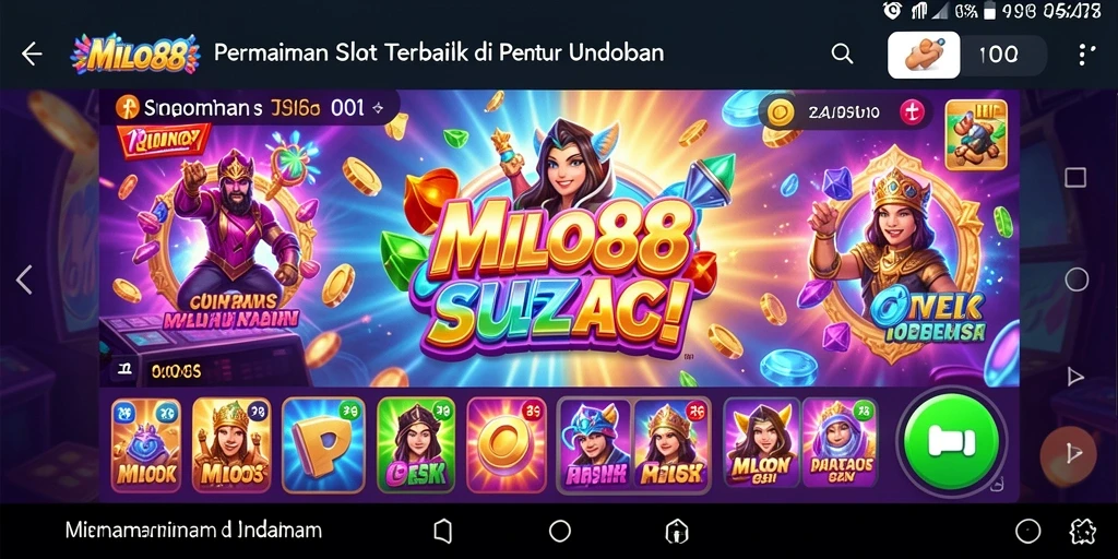 Tampilan gameplay menarik dari game slot MILO88 yang seru.