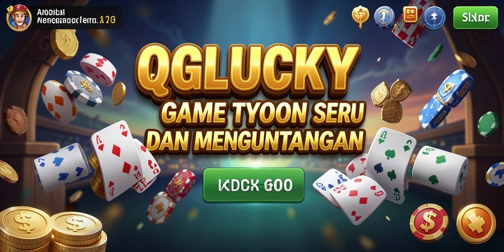 Tampilan gameplay QGLUCKY yang menampilkan pengelolaan bisnis Tycoon.