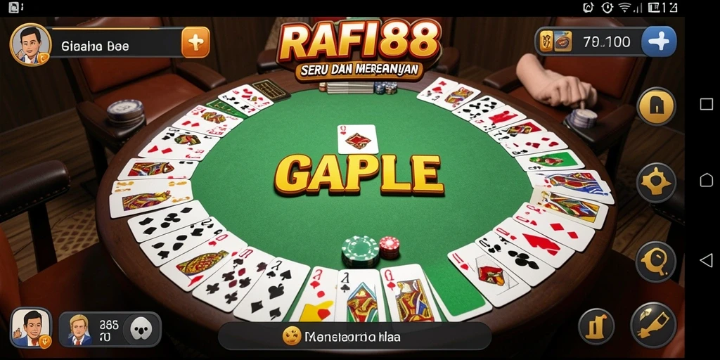 Tangkapan layar gameplay Gaple yang seru dan interaktif.