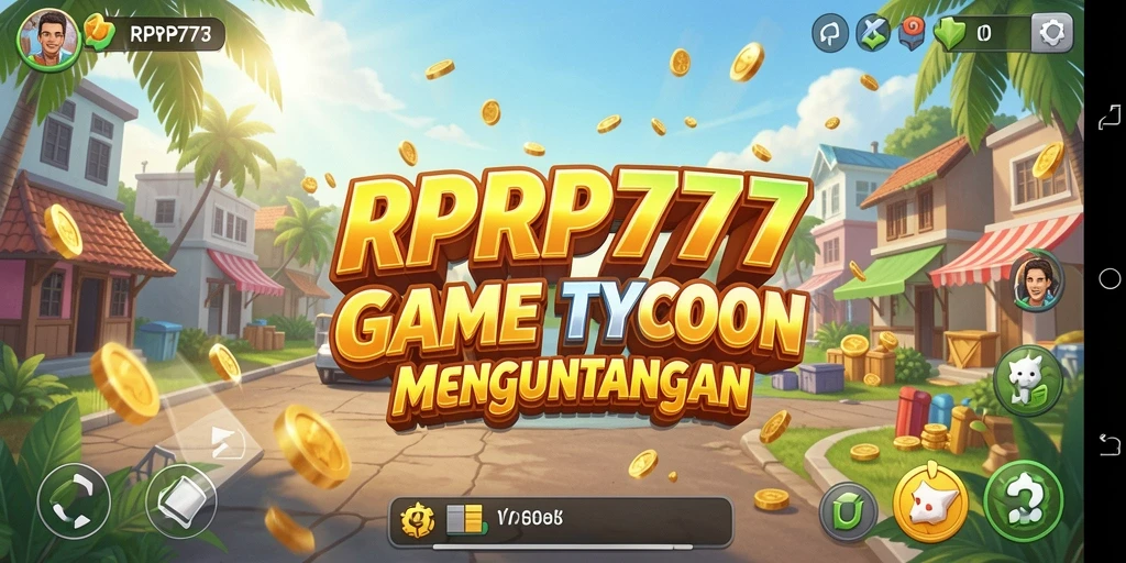 Screenshot gameplay RPRP777 menampilkan aktivitas seru dalam mengelola usaha Tycoon.