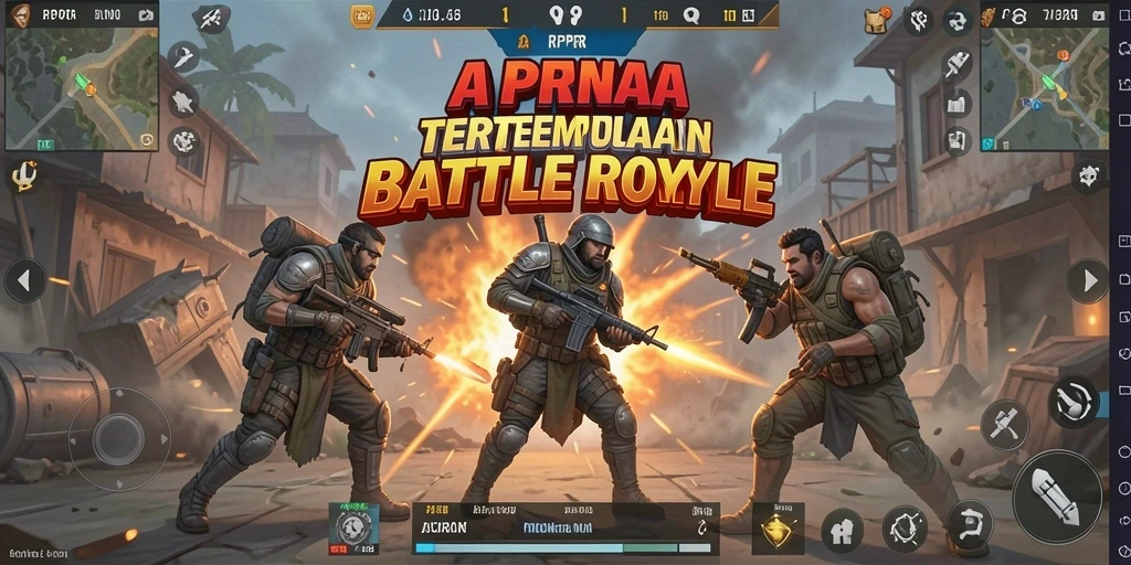 Tampilan action seru dalam gameplay Battle Royale RPRR.
