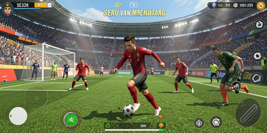 Gameplay SE328 dengan aksi olahraga seru dan menegangkan.