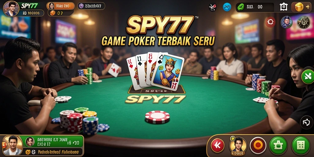 Gameplay seru SPY77 dalam suasana poker yang kompetitif.