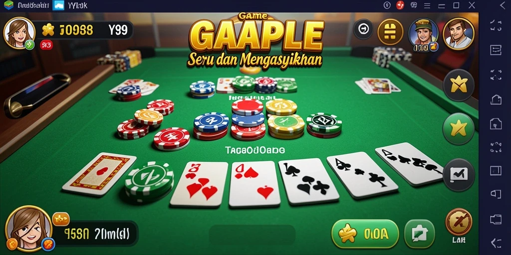 Tampilan gameplay Y89 yang menarik saat bermain Gaple.